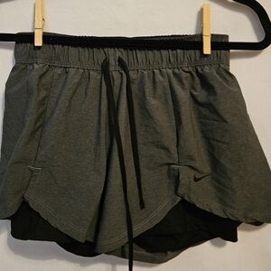 Nike Gray and Black Athletic Shorts Lightweight Performance